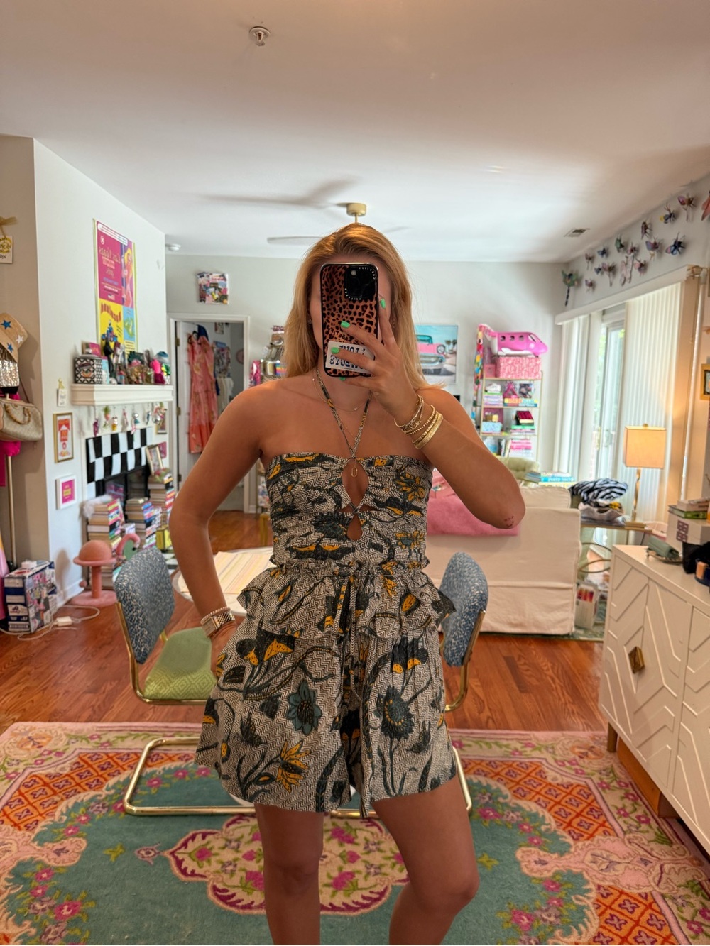 ULLA JOHNSON ISIDRO PRINTED ROMPER SIZE 2
